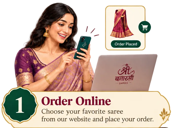 Step 1: Order Online - Choose your favorite saree from our website